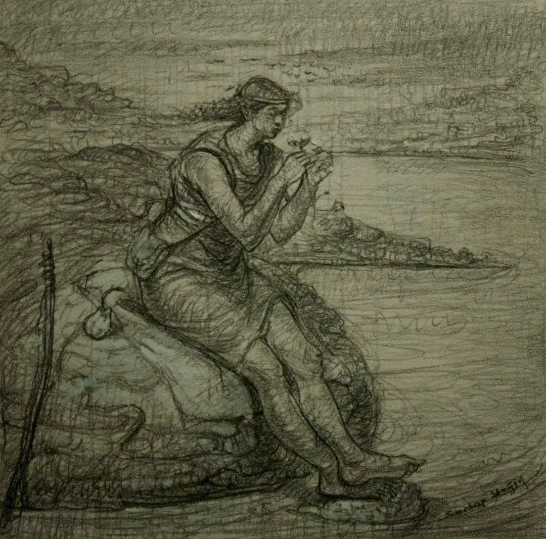 Bu eser SERTAP YEĞİN tarafından 2014 yılında 20x20 cm ölçülerinde Kağıt üzeri desen tekniği ile yapılmıştır.