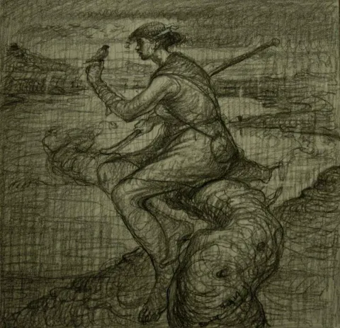 Bu eser SERTAP YEĞİN tarafından 2014 yılında 20x20 cm ölçülerinde Kağıt üzeri desen tekniği ile yapılmıştır.