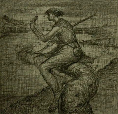 Bu eser SERTAP YEĞİN tarafından 2014 yılında 20x20 cm ölçülerinde Kağıt üzeri desen tekniği ile yapılmıştır.