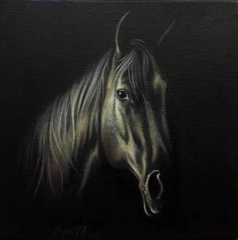 Bu eser BEHZAT FEYZULLAH tarafından 2014 yılında 20x20 cm ölçülerinde Tuval üzeri yağlı boya tekniği ile yapılmıştır.