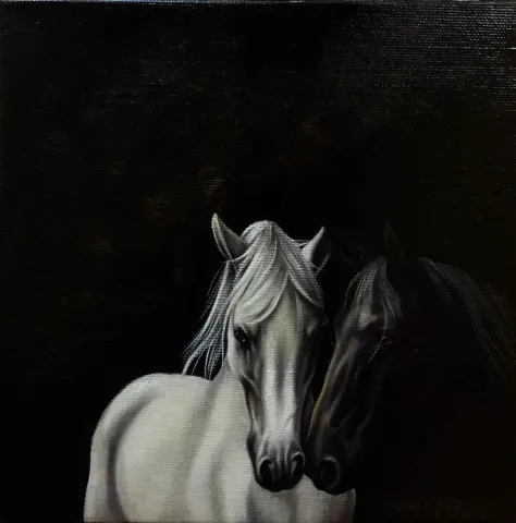 Bu eser BEHZAT FEYZULLAH tarafından 2014 yılında 20x20 cm ölçülerinde Tuval üzeri yağlı boya tekniği ile yapılmıştır.