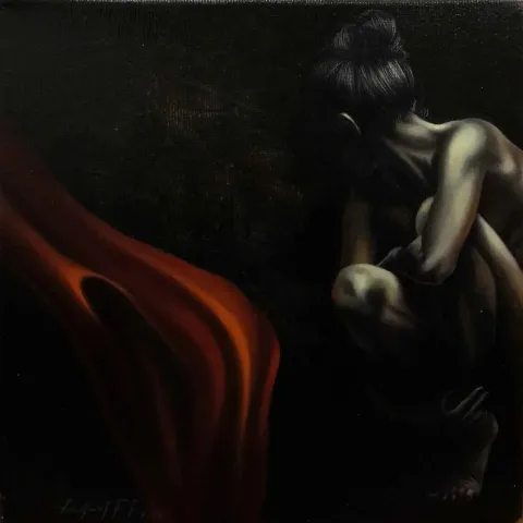 Bu eser BEHZAT FEYZULLAH tarafından 2014 yılında 20x20 cm ölçülerinde Tuval üzeri yağlı boya tekniği ile yapılmıştır.