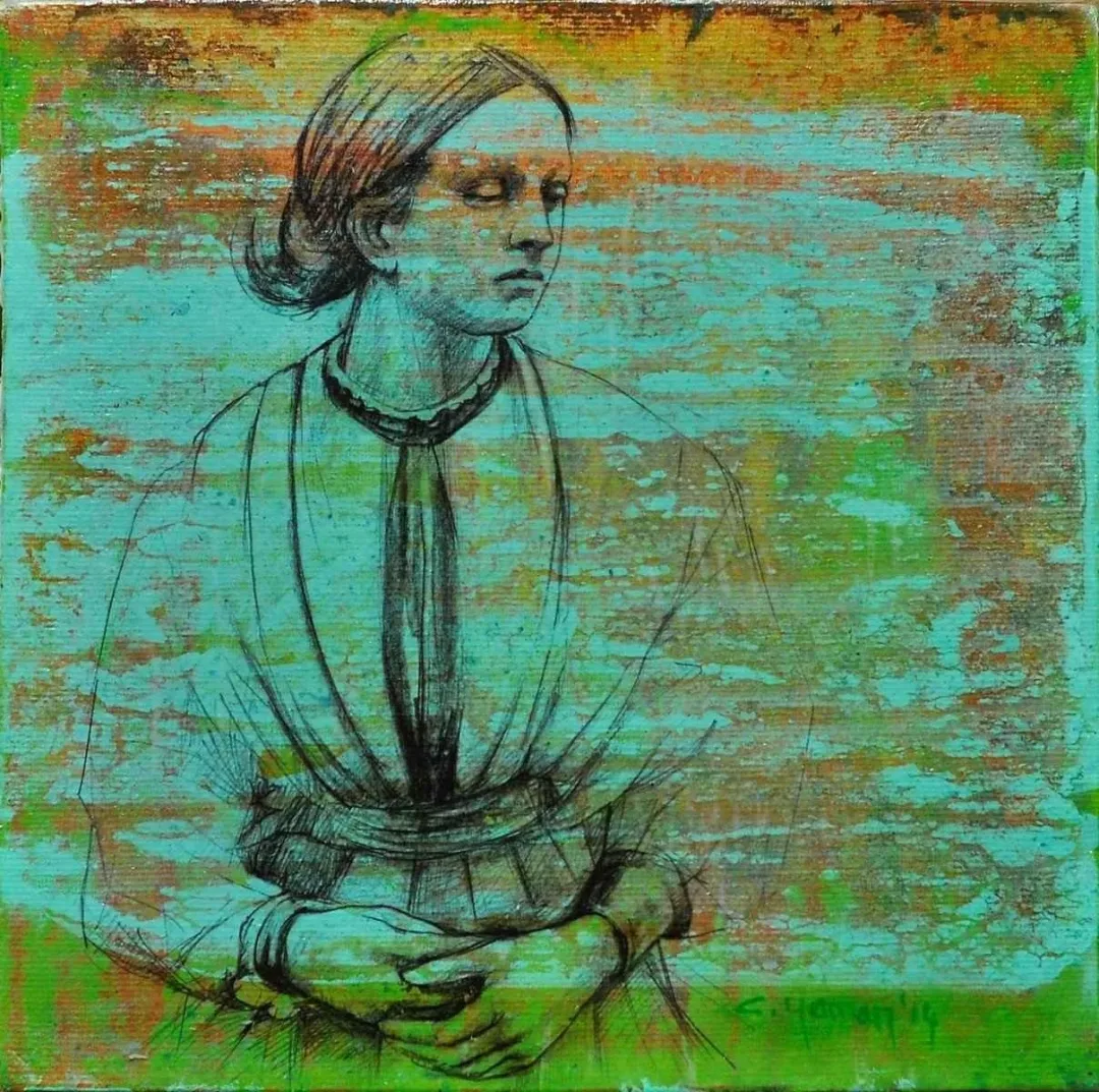 Bu eser CEYHUN YAMAN tarafından 2014 yılında 20x20 cm ölçülerinde Tuval üzeri yağlı boya tekniği ile yapılmıştır.