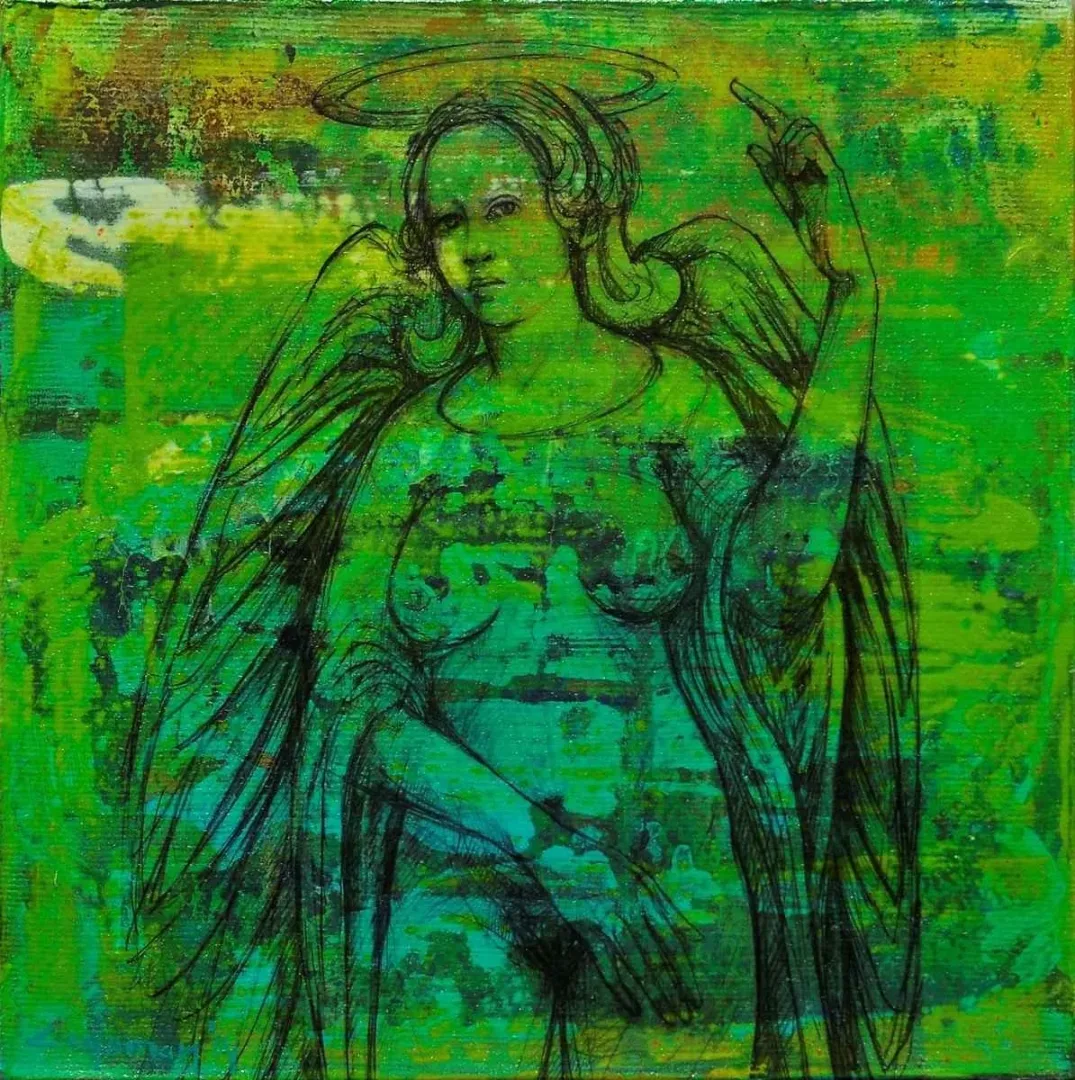 Bu eser CEYHUN YAMAN tarafından 2014 yılında 20x20 cm ölçülerinde Tuval üzeri yağlı boya tekniği ile yapılmıştır.