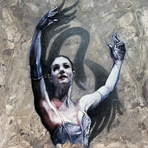 Bu eser PELİN HAZAL AKTAŞ tarafından 2014 yılında 20x20 cm ölçülerinde Tuval üzeri yağlı boya tekniği ile yapılmıştır.