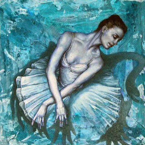 Bu eser PELİN HAZAL AKTAŞ tarafından 2014 yılında 20x20 cm ölçülerinde Tuval üzeri yağlı boya tekniği ile yapılmıştır.