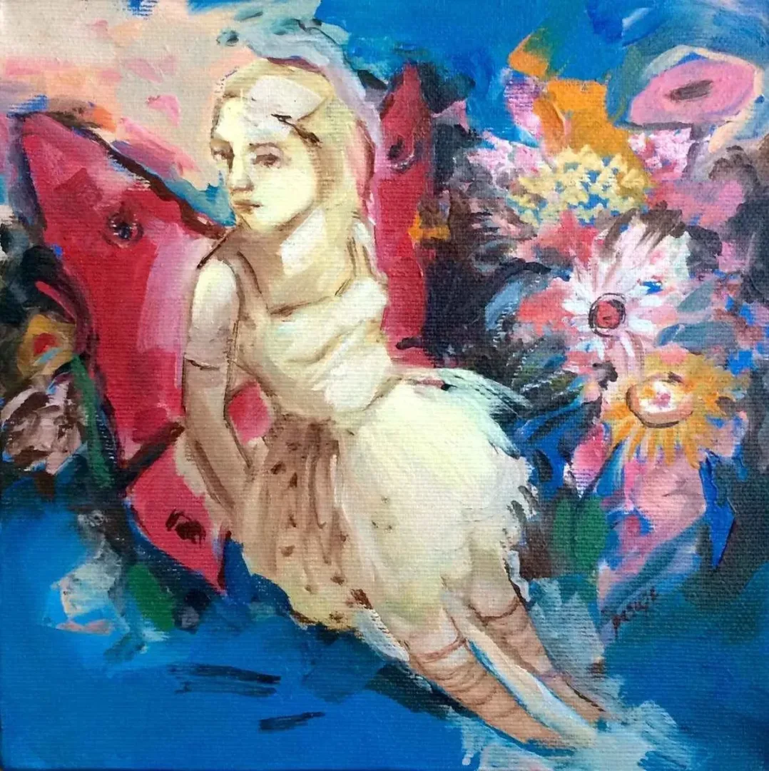 Bu eser PERUZE HAMURCU tarafından 2014 yılında 20x20 cm ölçülerinde Tuval üzeri yağlı boya tekniği ile yapılmıştır.