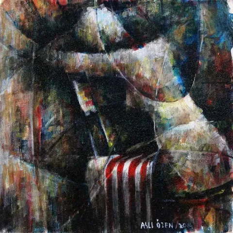 ASLI ÖZEN — 2014 Bu eser ASLI ÖZEN tarafından 2014 yılında 20x20 cm ölçülerinde Tuval üzeri yağlı boya tekniği ile yapılmıştır.