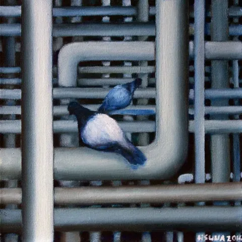 SUNA SÖNMEZALP — 2014 Bu eser SUNA SÖNMEZALP tarafından 2014 yılında 20x20 cm ölçülerinde Tuval üzeri yağlı boya tekniği ile yapılmıştır.