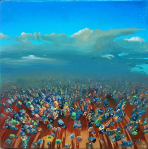 RAŞİT ALTUN — 2014 Bu eser RAŞİT ALTUN tarafından 2014 yılında 20x20 cm ölçülerinde Tuval üzeri yağlı boya tekniği ile yapılmıştır.