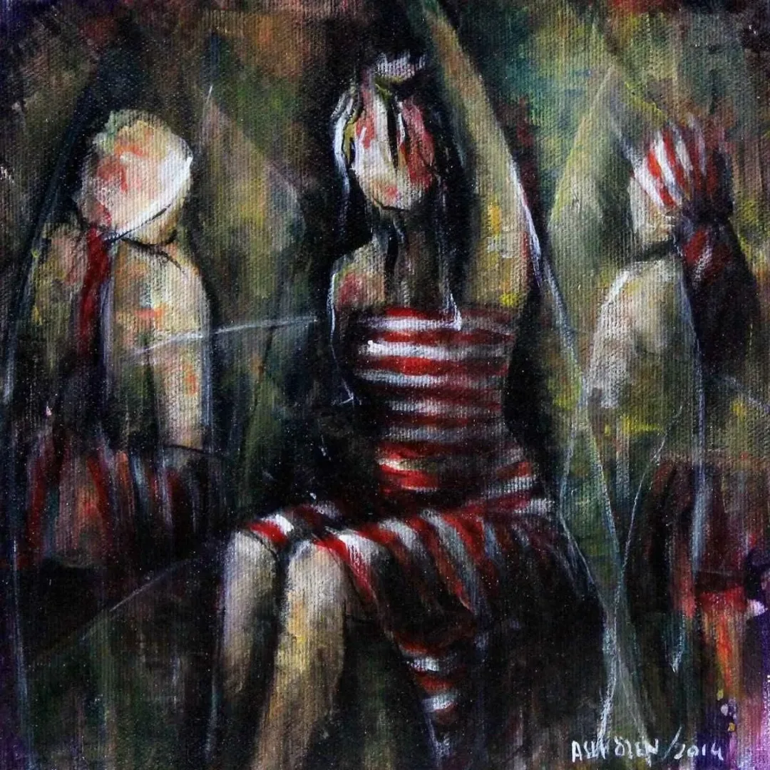 Bu eser ASLI ÖZEN tarafından 2014 yılında 20x20 cm ölçülerinde Tuval üzeri yağlı boya tekniği ile yapılmıştır.