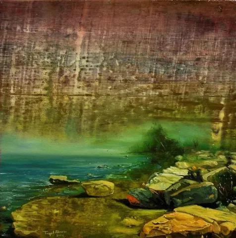 TURGUT AKARSU — 2014 Bu eser TURGUT AKARSU tarafından 2014 yılında 20x20 cm ölçülerinde Tuval üzeri yağlı boya tekniği ile yapılmıştır.