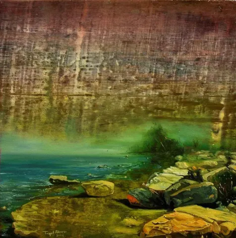 Bu eser TURGUT AKARSU tarafından 2014 yılında 20x20 cm ölçülerinde Tuval üzeri yağlı boya tekniği ile yapılmıştır.