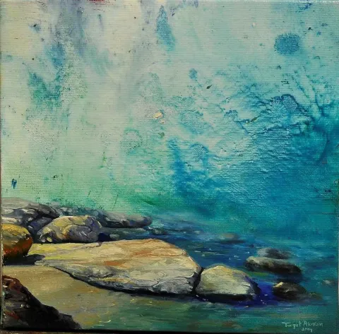 Bu eser TURGUT AKARSU tarafından 2014 yılında 20x20 cm ölçülerinde Tuval üzeri yağlı boya tekniği ile yapılmıştır.