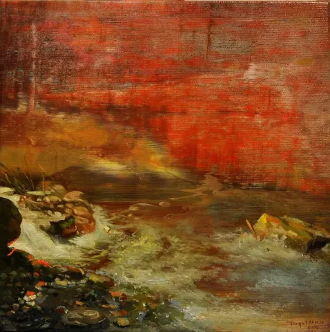 Bu eser TURGUT AKARSU tarafından 2014 yılında 20x20 cm ölçülerinde Tuval üzeri yağlı boya tekniği ile yapılmıştır.