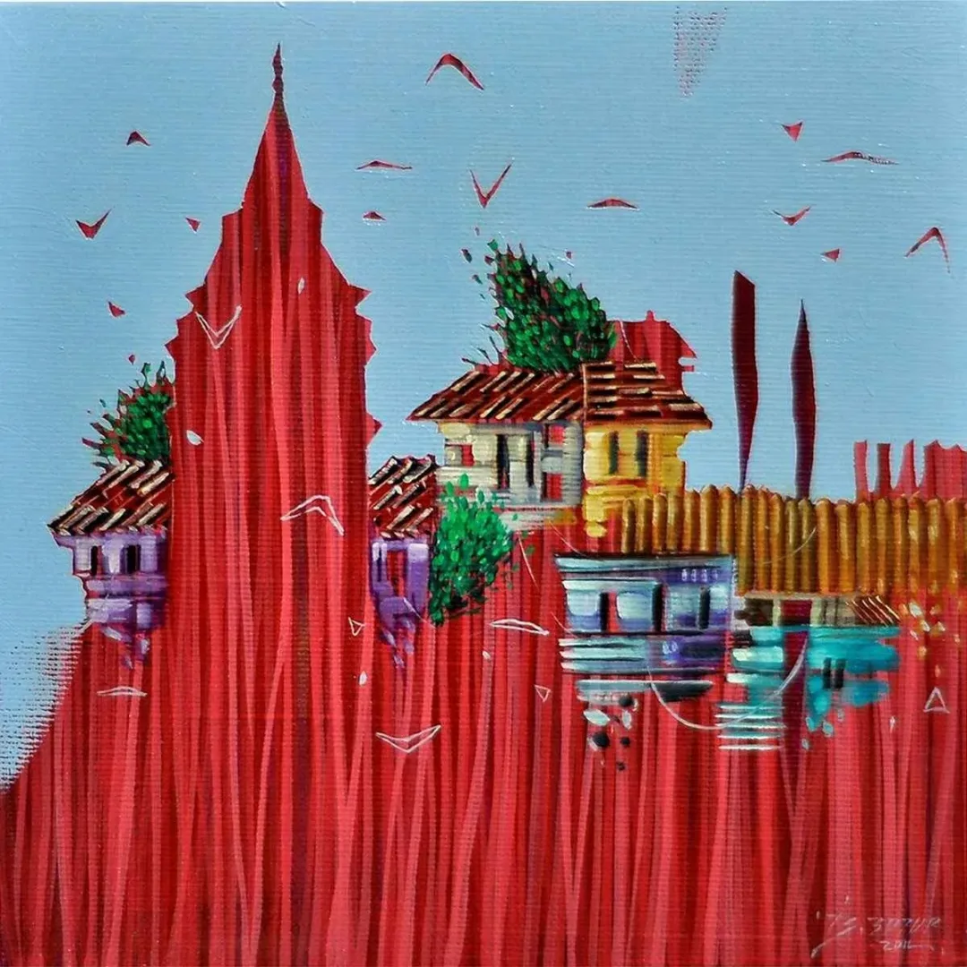 Bu eser BAKİ BODUR tarafından 2014 yılında 20x20 cm ölçülerinde Tuval üzeri yağlı boya tekniği ile yapılmıştır.