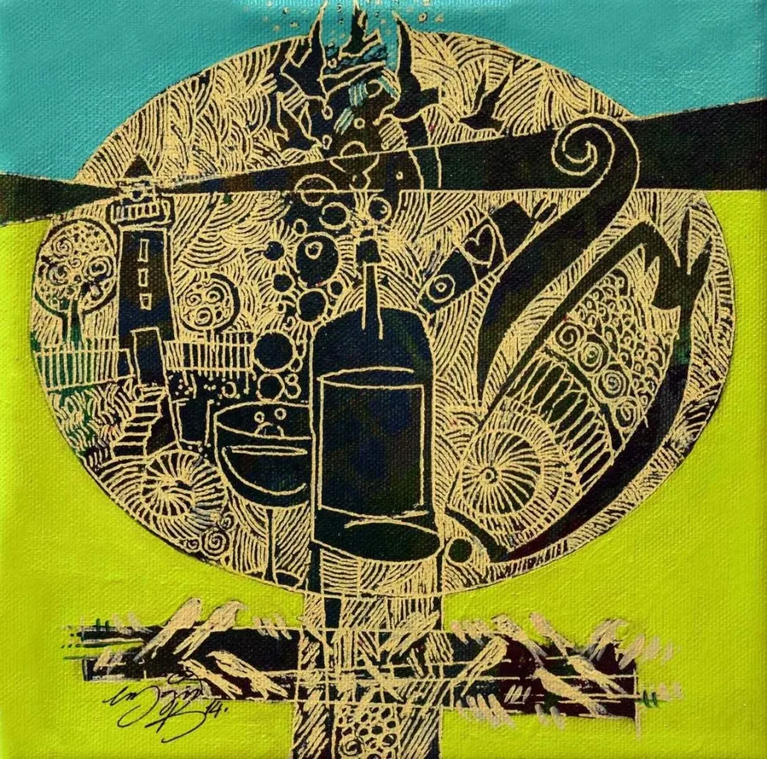 Bu eser ENGİN KORKMAZ tarafından 2014 yılında 20x20 cm ölçülerinde Tuval üzeri yağlı boya tekniği ile yapılmıştır.