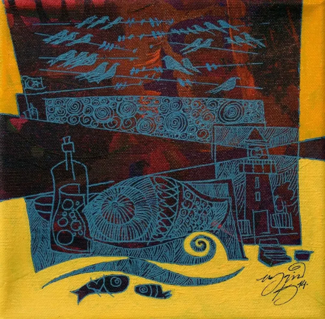 Bu eser ENGİN KORKMAZ tarafından 2014 yılında 20x20 cm ölçülerinde Tuval üzeri yağlı boya tekniği ile yapılmıştır.