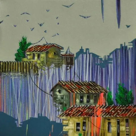 Bu eser BAKİ BODUR tarafından 2014 yılında 20x20 cm ölçülerinde Tuval üzeri yağlı boya tekniği ile yapılmıştır.