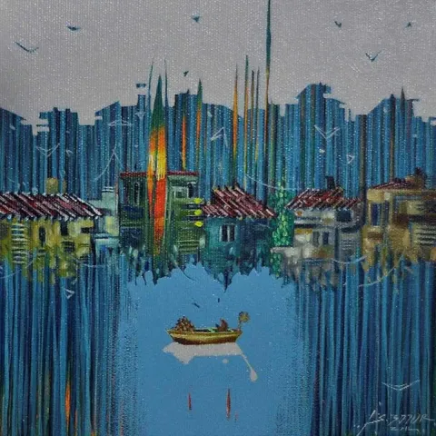 Bu eser BAKİ BODUR tarafından 2014 yılında 20x20 cm ölçülerinde Tuval üzeri yağlı boya tekniği ile yapılmıştır.