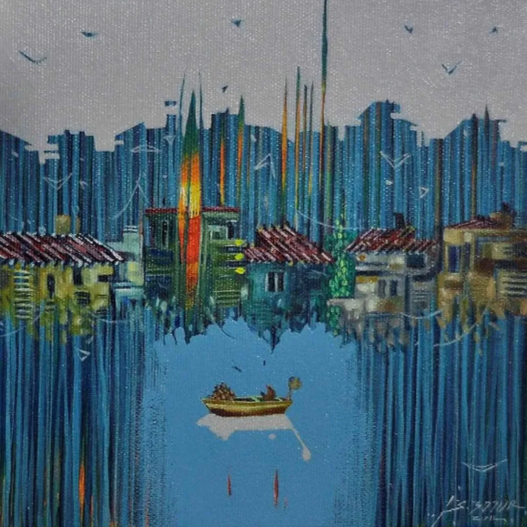 Bu eser BAKİ BODUR tarafından 2014 yılında 20x20 cm ölçülerinde Tuval üzeri yağlı boya tekniği ile yapılmıştır.
