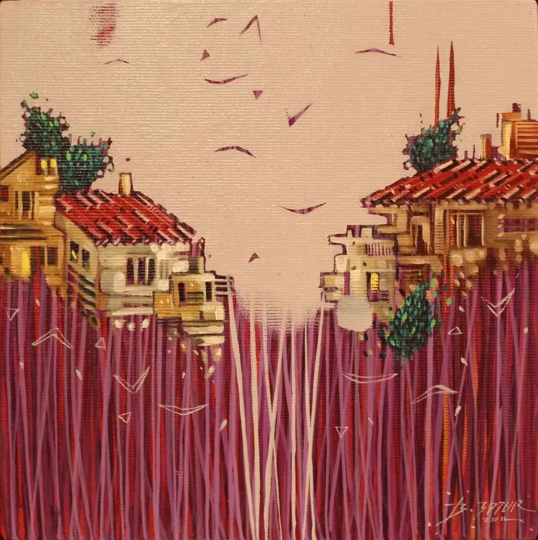 Bu eser BAKİ BODUR tarafından 2014 yılında 20x20 cm ölçülerinde Tuval üzeri yağlı boya tekniği ile yapılmıştır.
