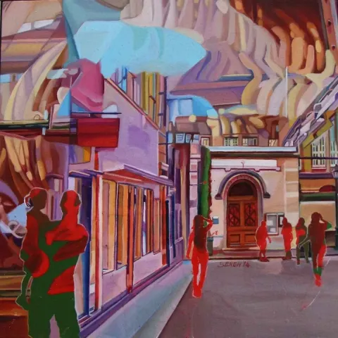 SELDA EREN — 2014 Bu eser SELDA EREN tarafından 2014 yılında 20x20 cm ölçülerinde Tuval üzeri yağlı boya tekniği ile yapılmıştır.