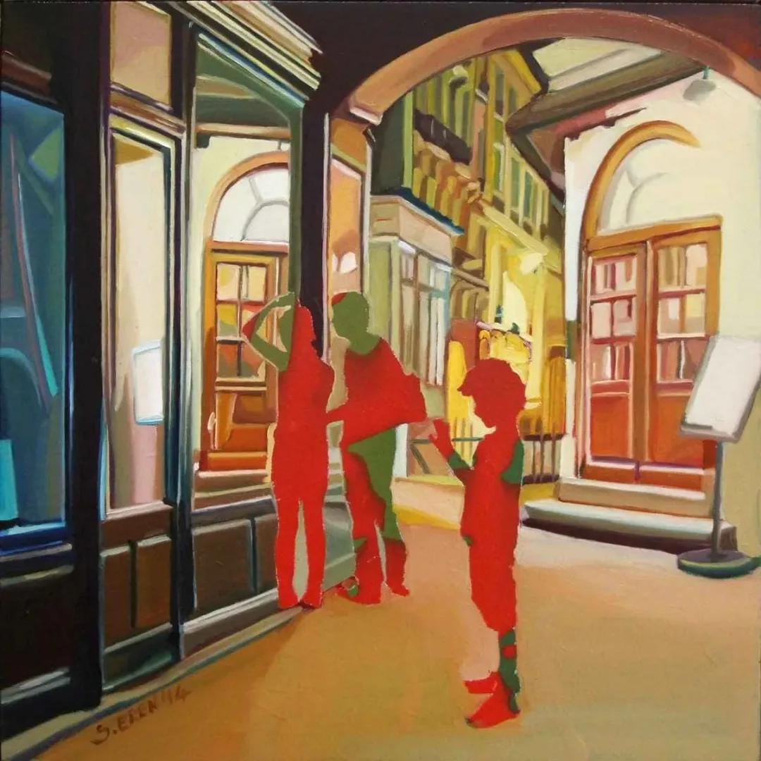 Bu eser SELDA EREN tarafından 2014 yılında 20x20 cm ölçülerinde Tuval üzeri yağlı boya tekniği ile yapılmıştır.