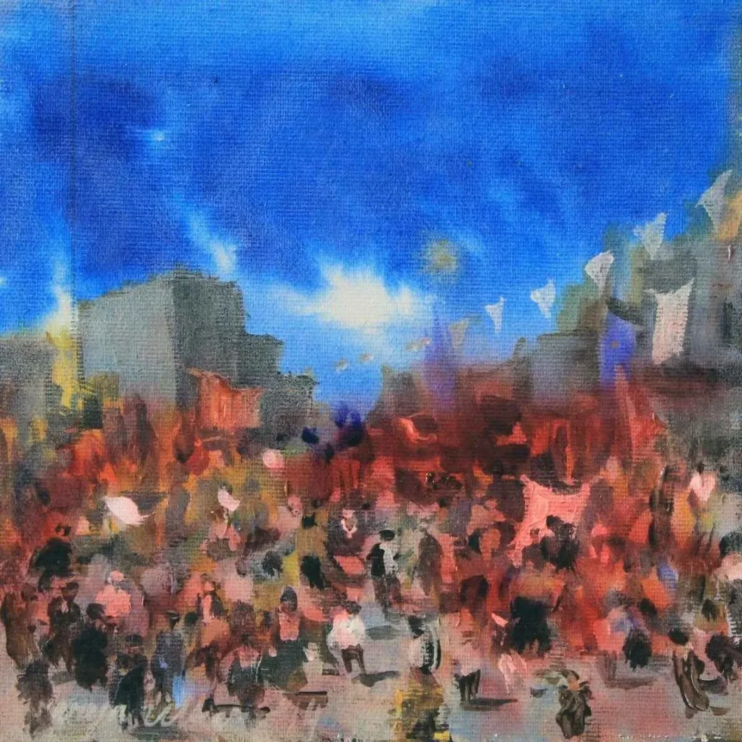 Bu eser DERYA ÜLKER tarafından 2014 yılında 20x20 cm ölçülerinde Tuval üzeri yağlı boya tekniği ile yapılmıştır.