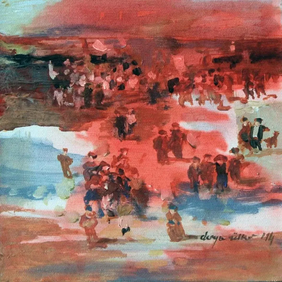 Bu eser DERYA ÜLKER tarafından 2014 yılında 20x20 cm ölçülerinde Tuval üzeri yağlı boya tekniği ile yapılmıştır.