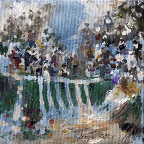 Bu eser DERYA ÜLKER tarafından 2014 yılında 20x20 cm ölçülerinde Tuval üzeri yağlı boya tekniği ile yapılmıştır.