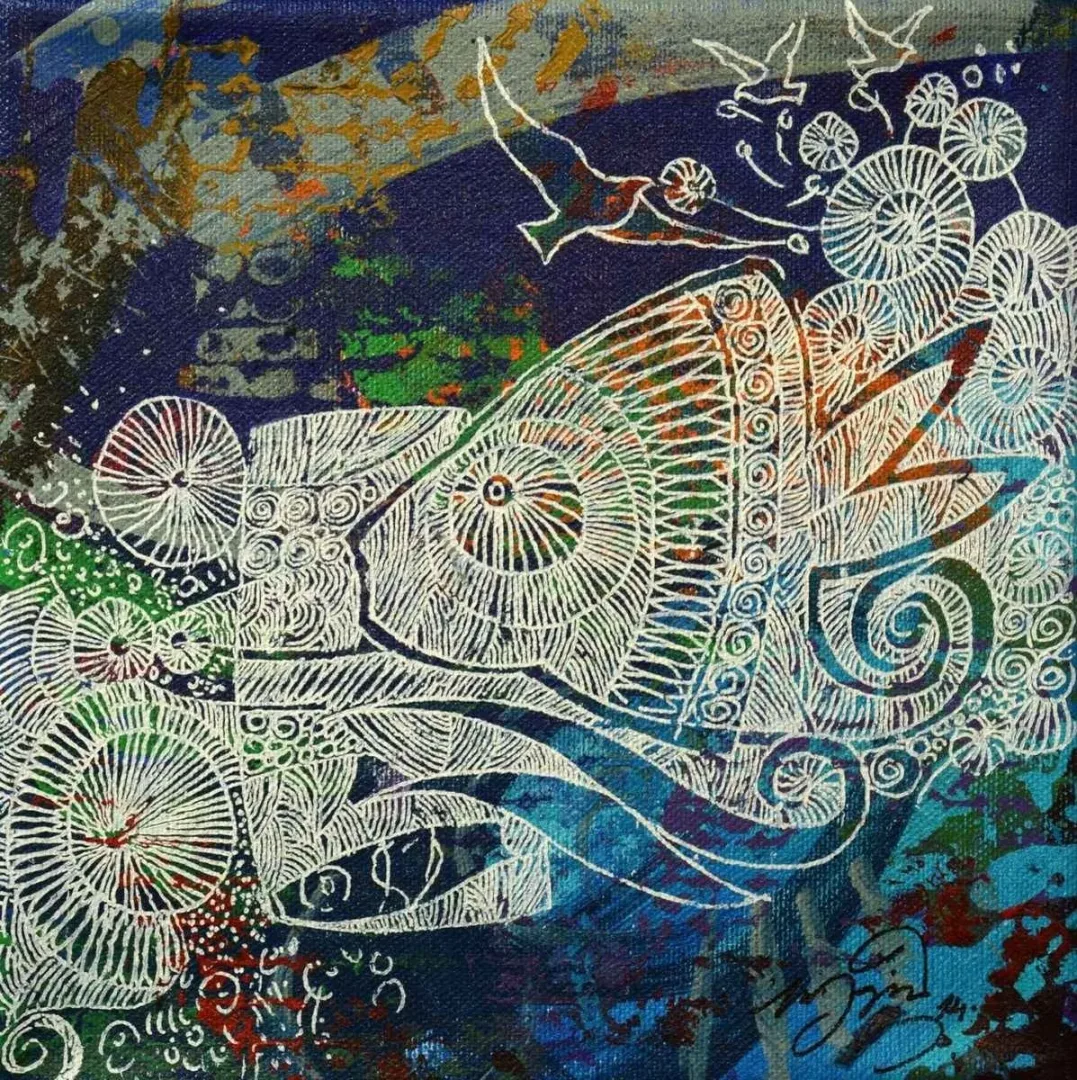 Bu eser ENGİN KORKMAZ tarafından 2014 yılında 20x20 cm ölçülerinde Tuval üzeri akrilik boya tekniği ile yapılmıştır.