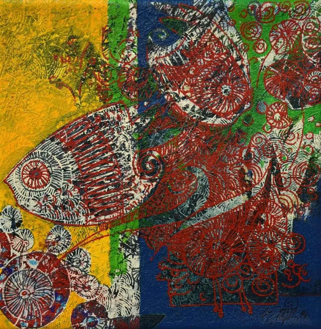 Bu eser ENGİN KORKMAZ tarafından 2014 yılında 20x20 cm ölçülerinde Tuval üzeri akrilik boya tekniği ile yapılmıştır.