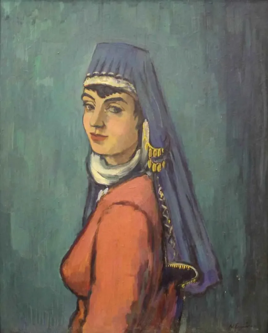 yakınlaştır "Yörük Aliye" eseri NURETTİN ERGÜVEN tarafından 76x61 cm ölçülerinde Tuval üzeri yağlı boya tekniği ile yapılmıştır.