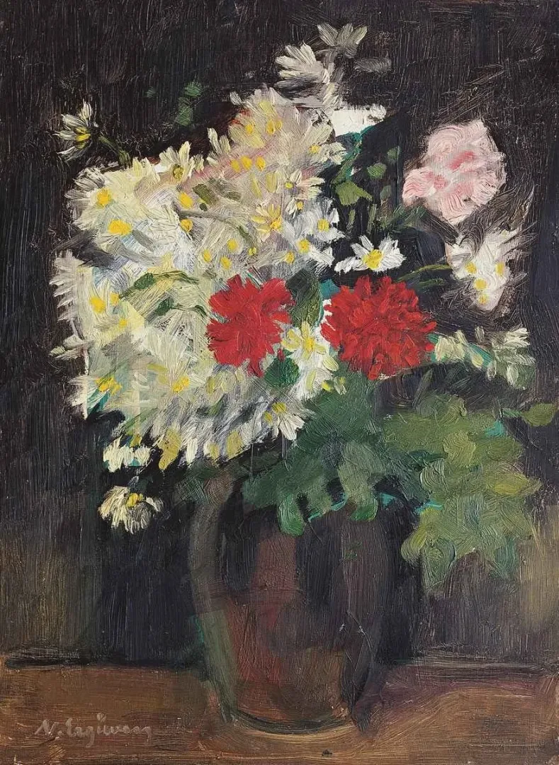 NURETTİN ERGÜVEN — “isimsiz” "isimsiz" eseri NURETTİN ERGÜVEN tarafından 46x34 cm ölçülerinde Duralit üzeri yağlı boya tekniği ile yapılmıştır.