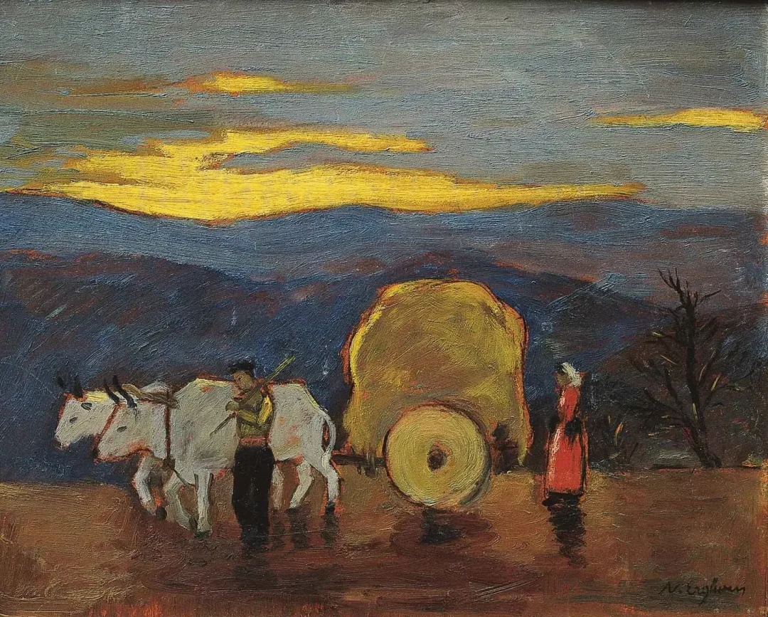 yakınlaştır "isimsiz" eseri NURETTİN ERGÜVEN tarafından 34x42 cm ölçülerinde Duralit üzeri yağlı boya tekniği ile yapılmıştır.