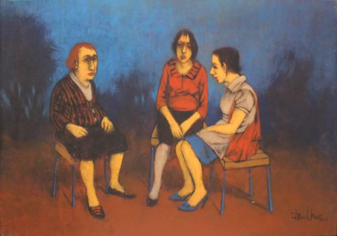 ORHAN UMUT — “isimsiz”, 2014 "isimsiz" eseri ORHAN UMUT tarafından 2014 yılında 50x70 cm ölçülerinde Tuval üzeri akrilik boya tekniği ile yapılmıştır.