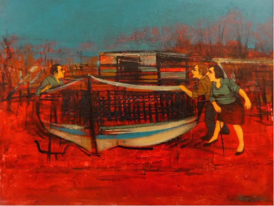 ORHAN UMUT — “isimsiz”, 2013 "isimsiz" eseri ORHAN UMUT tarafından 2013 yılında 70x100 cm ölçülerinde Tuval üzeri akrilik boya tekniği ile yapılmıştır.