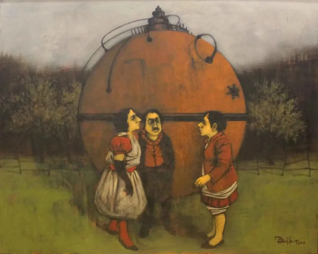 ORHAN UMUT — “isimsiz”, 2012 "isimsiz" eseri ORHAN UMUT tarafından 2012 yılında 60x75 cm ölçülerinde Tuval üzeri akrilik boya tekniği ile yapılmıştır.