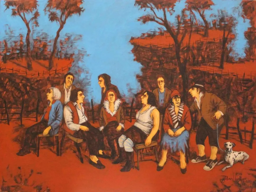 ORHAN UMUT — “isimsiz”, 2010 "isimsiz" eseri ORHAN UMUT tarafından 2010 yılında 90x120 cm ölçülerinde Tuval üzeri akrilik boya tekniği ile yapılmıştır.