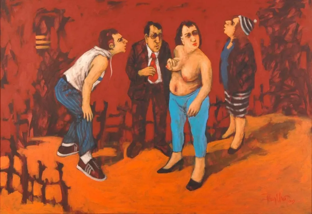 ORHAN UMUT — “isimsiz”, 2010 "isimsiz" eseri ORHAN UMUT tarafından 2010 yılında 70x100 cm ölçülerinde Tuval üzeri akrilik boya tekniği ile yapılmıştır.