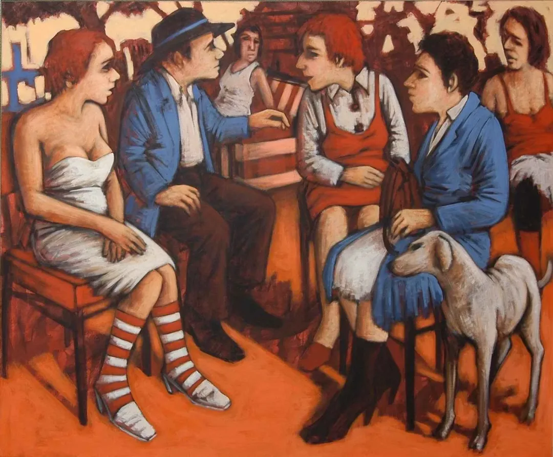 ORHAN UMUT — “isimsiz”, 2010 "isimsiz" eseri ORHAN UMUT tarafından 2010 yılında 140x150 cm ölçülerinde Tuval üzeri akrilik boya tekniği ile yapılmıştır.