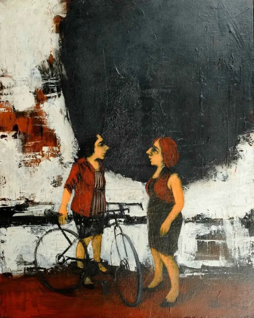 ORHAN UMUT — “isimsiz”, 2012 "isimsiz" eseri ORHAN UMUT tarafından 2012 yılında 75x60 cm ölçülerinde Tuval üzeri akrilik boya tekniği ile yapılmıştır.