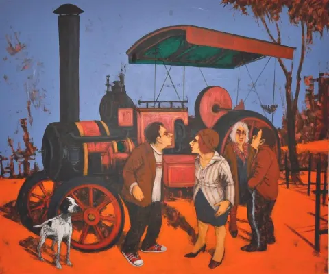"Hayat bilgisi" eseri ORHAN UMUT tarafından 2010 yılında 170x200 cm ölçülerinde Tuval üzeri akrilik boya tekniği ile yapılmıştır.