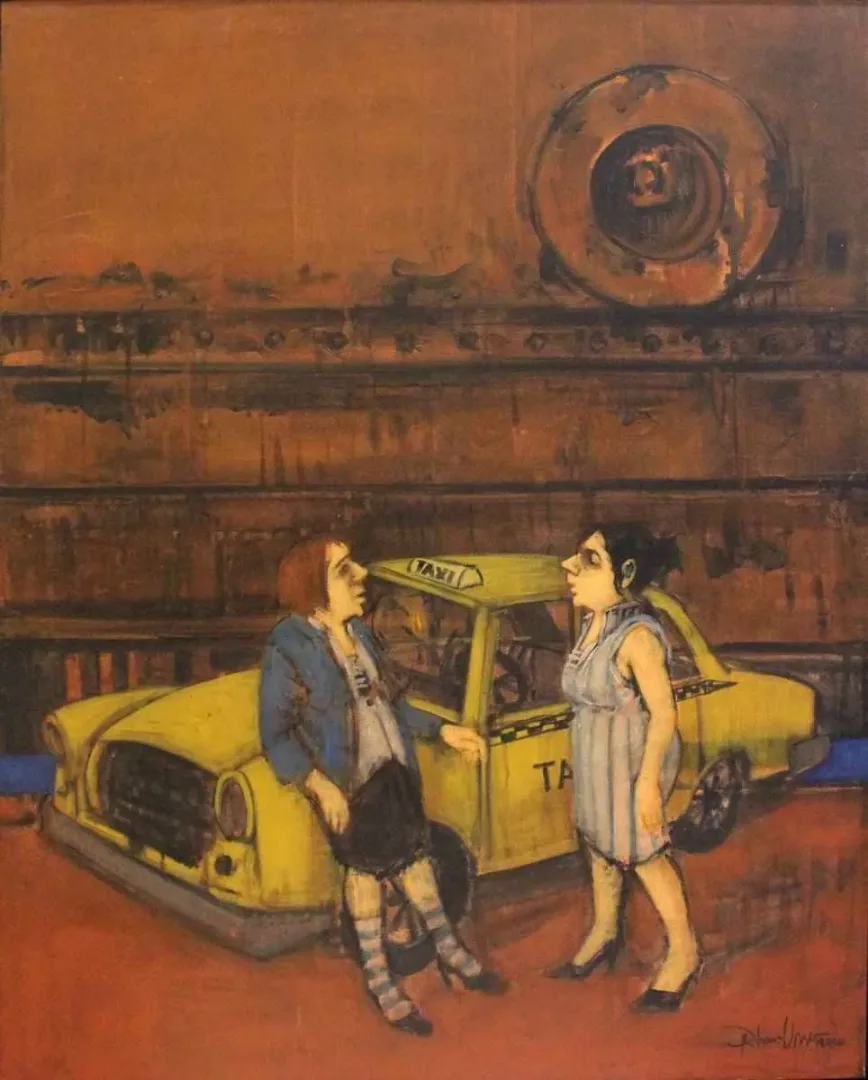 ORHAN UMUT — “isimsiz”, 2012 "isimsiz" eseri ORHAN UMUT tarafından 2012 yılında 75x60 cm ölçülerinde Tuval üzeri akrilik boya tekniği ile yapılmıştır.