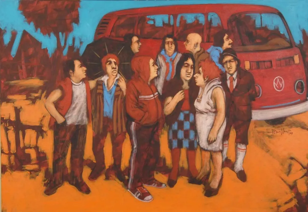 ORHAN UMUT — “isimsiz”, 2009 "isimsiz" eseri ORHAN UMUT tarafından 2009 yılında 70x90 cm ölçülerinde Tuval üzeri akrilik boya tekniği ile yapılmıştır.