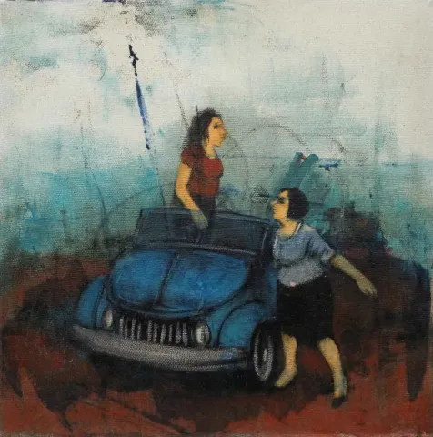 "isimsiz" eseri ORHAN UMUT tarafından 2014 yılında 30x30 cm ölçülerinde Tuval üzeri akrilik boya tekniği ile yapılmıştır.