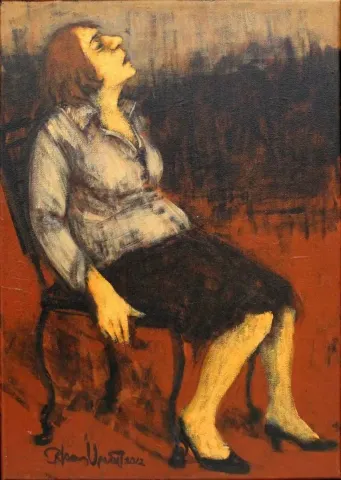 ORHAN UMUT — “isimsiz”, 2012 "isimsiz" eseri ORHAN UMUT tarafından 2012 yılında 35x25 cm ölçülerinde Tuval üzeri akrilik boya tekniği ile yapılmıştır.