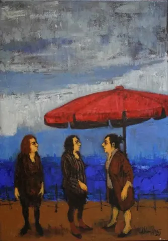 ORHAN UMUT — “isimsiz”, 2012 "isimsiz" eseri ORHAN UMUT tarafından 2012 yılında 50x35 cm ölçülerinde Tuval üzeri akrilik boya tekniği ile yapılmıştır.