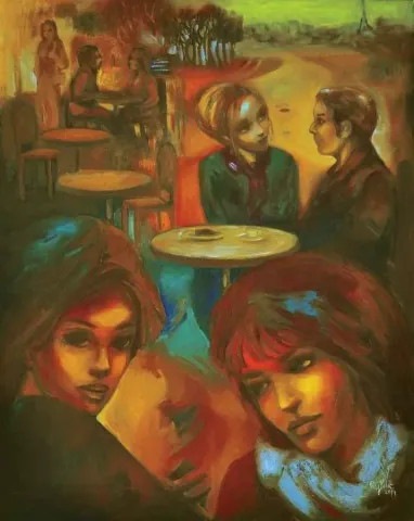 FİLİZ PELİT — “Düşlerinle Büyü”, 2014 "Düşlerinle Büyü" eseri FİLİZ PELİT tarafından 2014 yılında 80x64 cm ölçülerinde Tuval üzeri yağlı boya tekniği ile yapılmıştır.